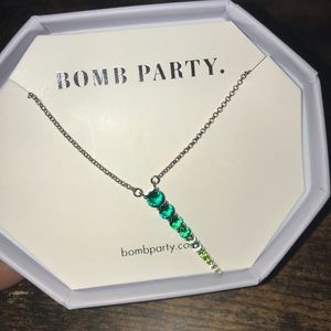 Bomb Party Rhodium Plated Ombré Ennite Necklace never worn